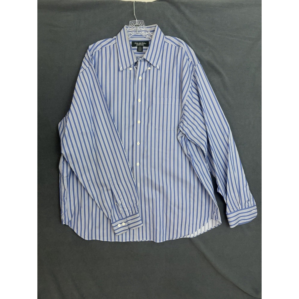 Brooks Brothers Country Club Striped Shirt XL/L Egyptian Cotton Italian Fabric